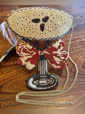 VIRAL Espresso Martini Beaded Crossbody Bag by From India to You